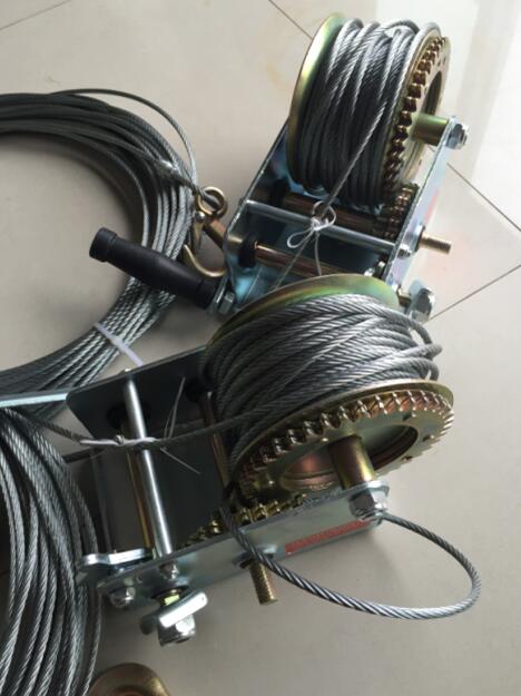 60m Kabel-verzinkte Handkran-Hochleistungshandkurbel und 1000 lbs Marinehandhandkurbel mit gewebtem Material